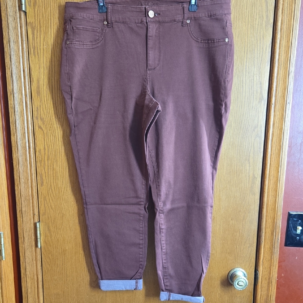 Maurices Brown Ankle Cropped Jeans with Stretch Fit